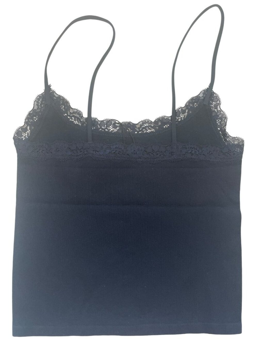 Garage Seamless Lace Trim Camisole Mariana Navy Blue Women's Size XS MSRP$27 NWT - Picture 4 of 6